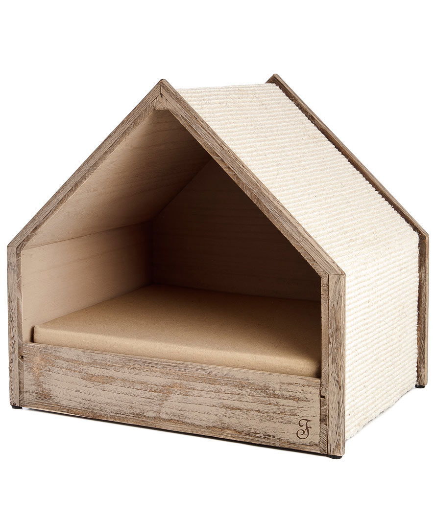 Cuccia Design Shabby Parigi Ferribiella: Legno e Tiragraffi Gatti