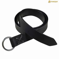 Medieval Leather Ring Belt Renaissance Cosplay Viking LARP Unisex Costume