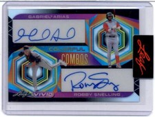 2022 Leaf Vivid Autograph Gabriel Arias Robby Snelling Proof RC Rookie AUTO 1/1 