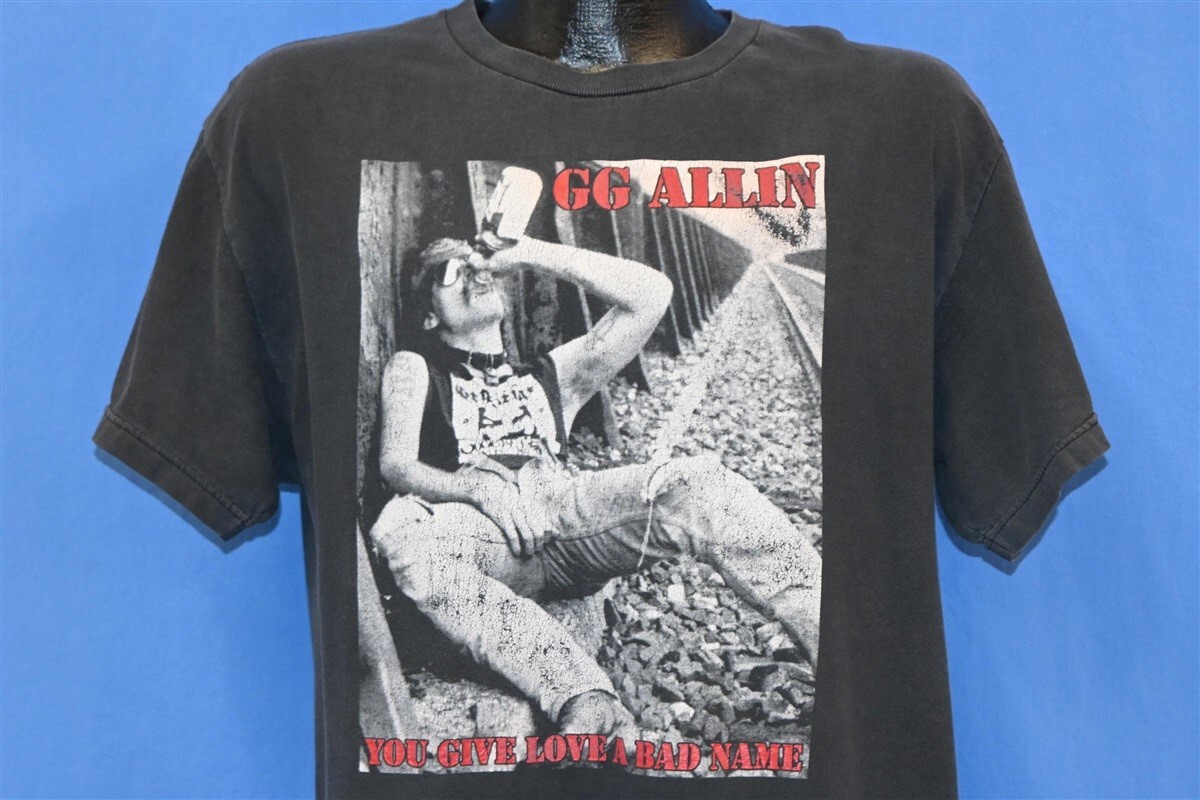 vintage 90s GG ALLIN YOU GIVE LOVE A BAD NAME PUNK ROCK ALBUM t