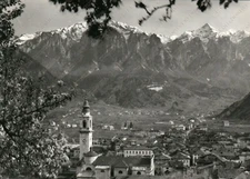 1968 BORGO VALSUGANA towards Cima Dodici Panorama Mountain Trento Postcard