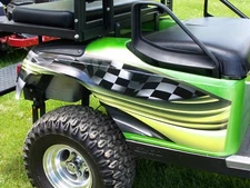 LARGE Burnout Golf Cart side Graphics Wrap Decal Decals EXGO Club Car Yamaha