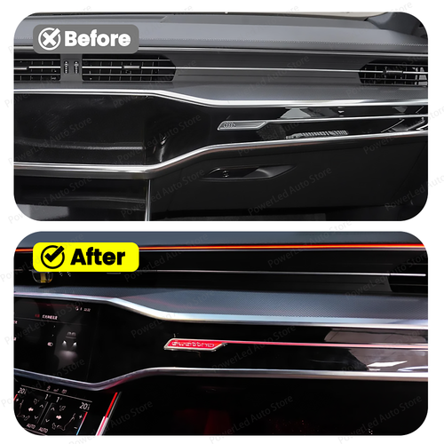 Lampada da scrivania strumenti led auto 32 colori per Audi A6 A7 C8 2019-2024 luce ambiente - Foto 7 di 11
