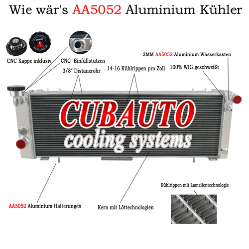 Radiatore alluminio per Jeep Cherokee XJ 4,0L 1988-2001 2,5i 4x4 84-01 85 AT/MT - Foto 1 di 12