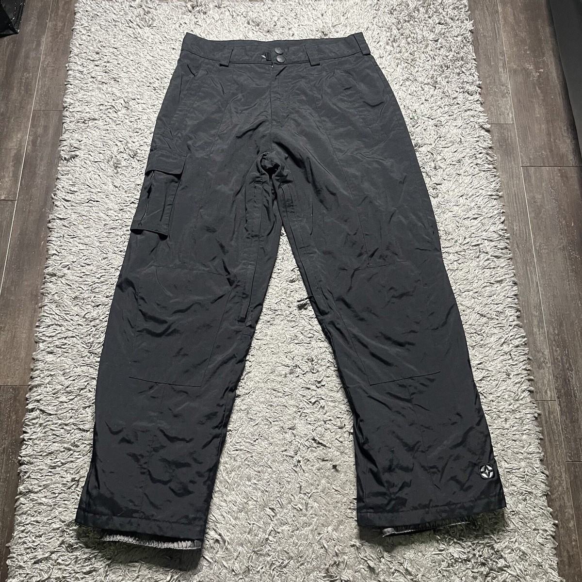 VINTAGE Vision Street Wear Pants Mens Small Black Snowboard Cargo