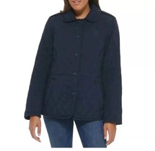 Tommy Hilfiger Women  s Quilted Jacket Navy,XL 