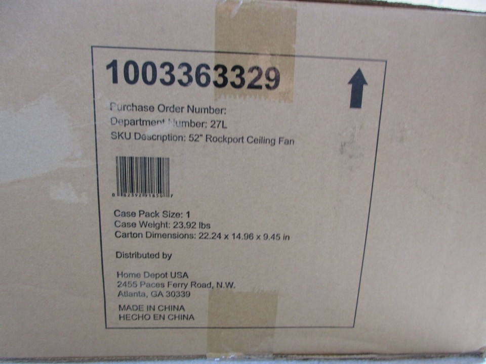 Hampton Bay Rockport 52 in. Indoor LED Brushed Nickel Ceiling Fan with