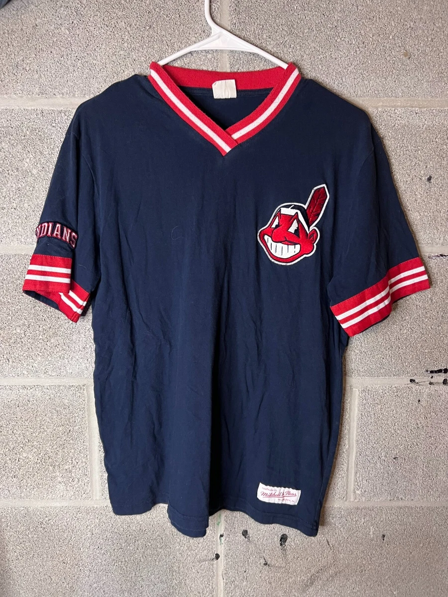 Mitchell & Ness Cleveland Indians Throwback Jersey Small