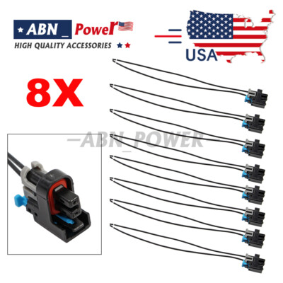 8X Fuel Injector Plug Connector Harness Fit Chevrolet Express Sierra Savana GMC