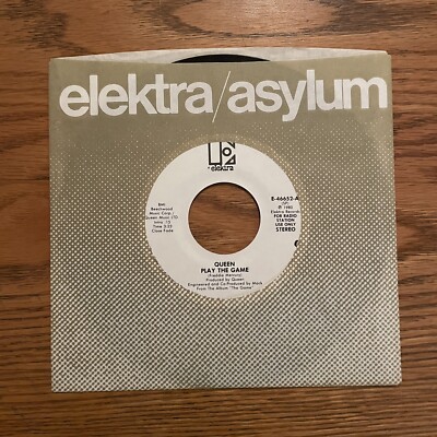 QUEEN - PLAY THE GAME, ELECTRA E-46652, W L PROMO, 45 RPM, 1980