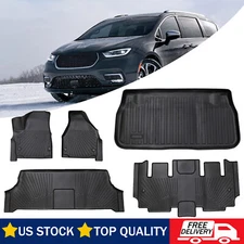 Floor Mats & Cargo Liner All Weather Protection For 2017-2021 Chrysler Pacifica