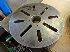 Lathe faceplate 12" capacity x  2 1/4" x 5.5TPI bore cast, poss. Wadkin