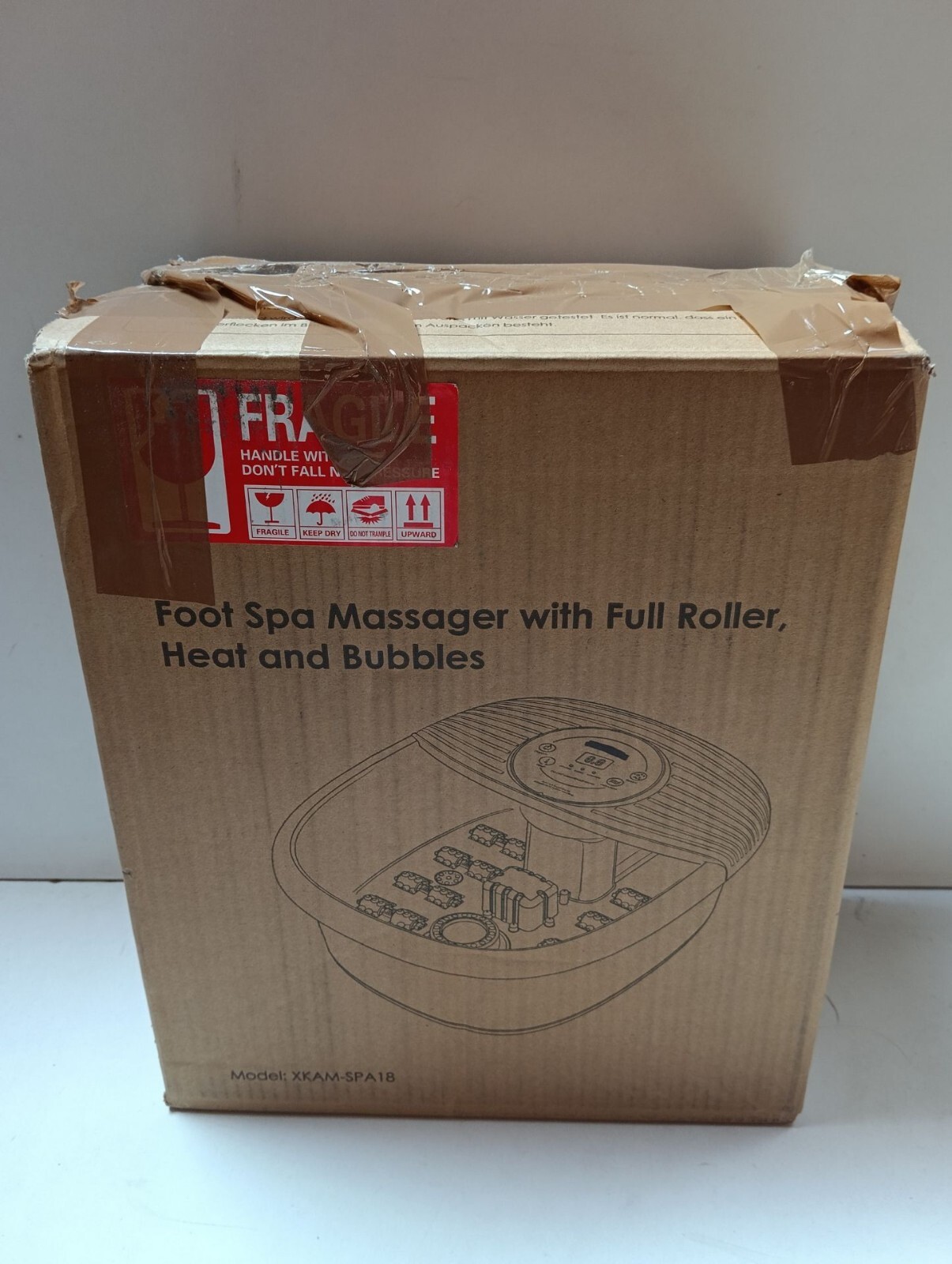 Foot Spa Massager Pedicure Foot Bath with Full Roller, Heat, Bubble