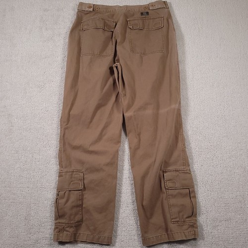 Vintage Calvin Klein Baggy Cargo Pants Women's 13 Beige Wide Leg Grunge Skater - Picture 15 of 22