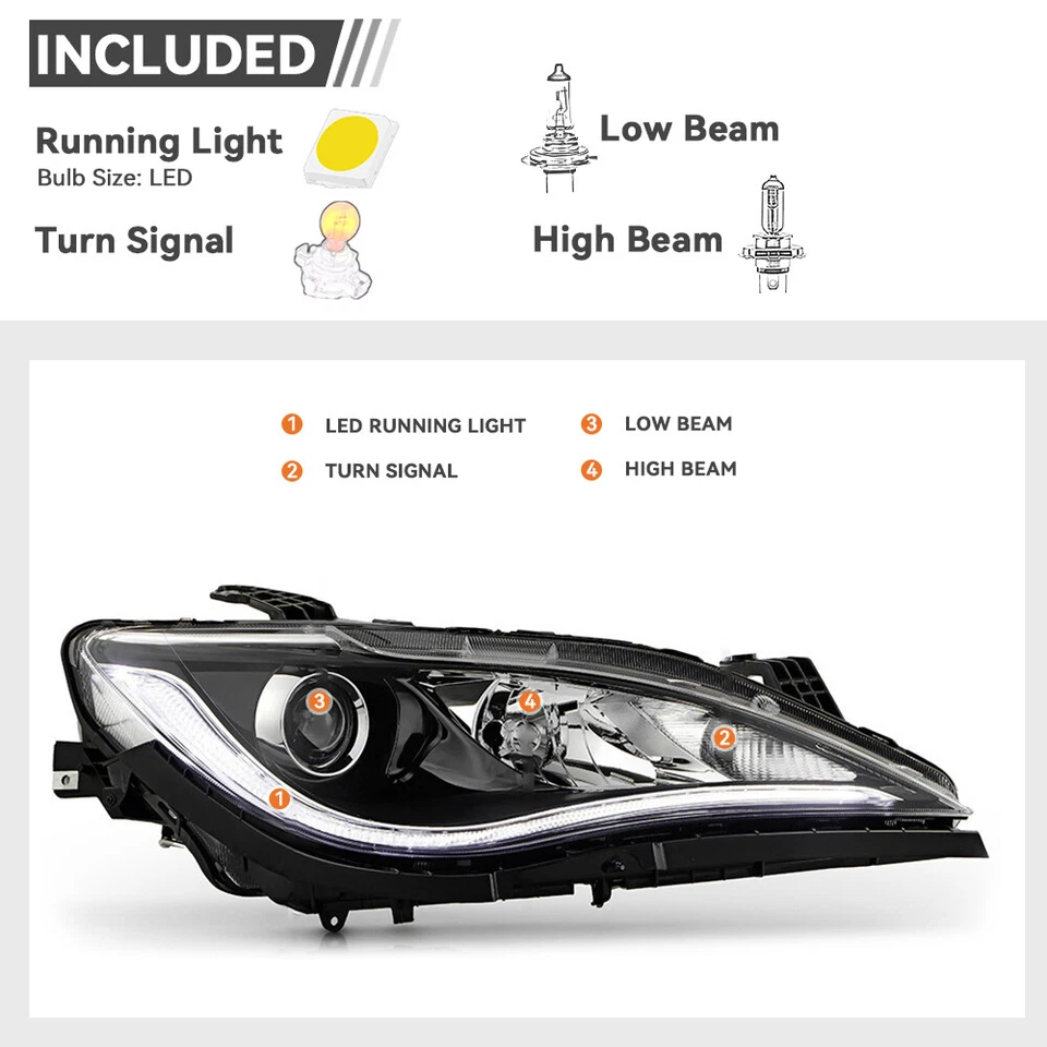 Halogen Projector Headlight For Chrysler Pacifica 2017-2020 w/ LED DRL Passenger Foto 3 de 4