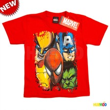 Mad Engine Marvel Comics Spider-Man Captain America Kids T-Shirt Medium Vintage