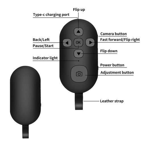 Phone Remote Controller Wireless Camera Shutter Selfie Button Clicker Rechargeab - Picture 11 of 15