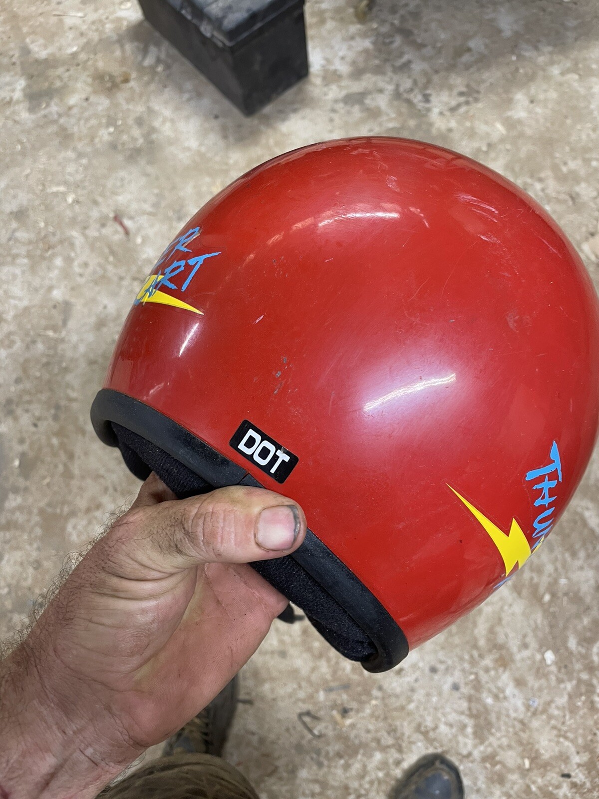 vintage go kart helmet thunder kart eBay