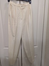 Vintage Valentino Boutique Made in Italy Cream Pants Size 8 - READ