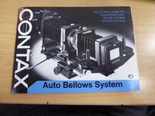 Contax Auto  Bellows System Instruction Manual  genuine version  not a copy