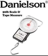 Danielson DS50R FISHING Scale Deluxe Rnd 50 Lb W/39" Tape Fish Weighing New