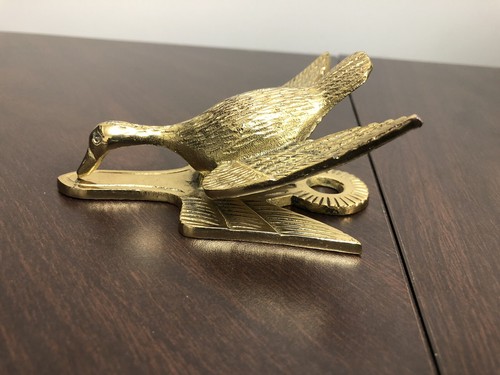Porte-lettre vintage Virginia Metalcrafters laiton oie canard papier poids clip - Photo 10/10