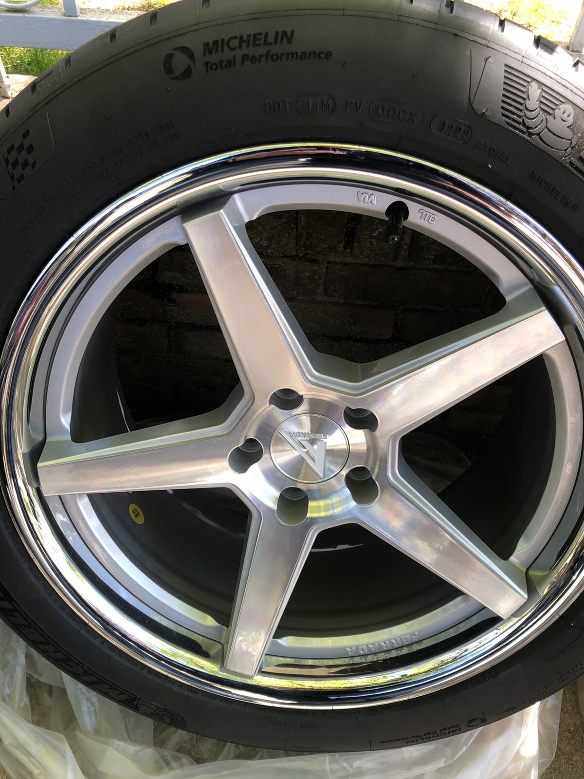 (4) 19x9.5 19x9.5" Ferrada Wheels FR3 Silver Machined Chrome Lip Rims