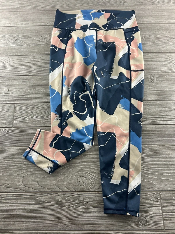 sweaty-betty super sculpt watercolor yoga waistband 7/8 length leggings