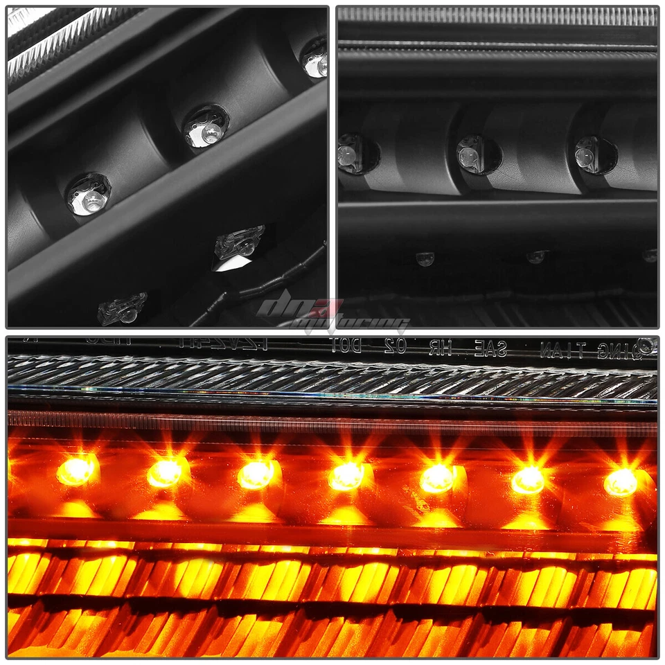 PARA 1999-2004 F250 F350 SUPER DUTY FARO LED INTERMITENTE LÁMPARAS NEGRO/ÁMBAR Foto 2 de 4