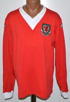 WALES NATIONAL TEAM 2006 2007 HOME FOOTBALL SHIRT SIZE XXL ADULT LONG SLEEVE