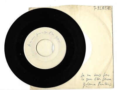 45t MONO TITEL TEST PRESSING YVONNE FRÜHLING ICH WEISS NICHT WAS MAN DENKT