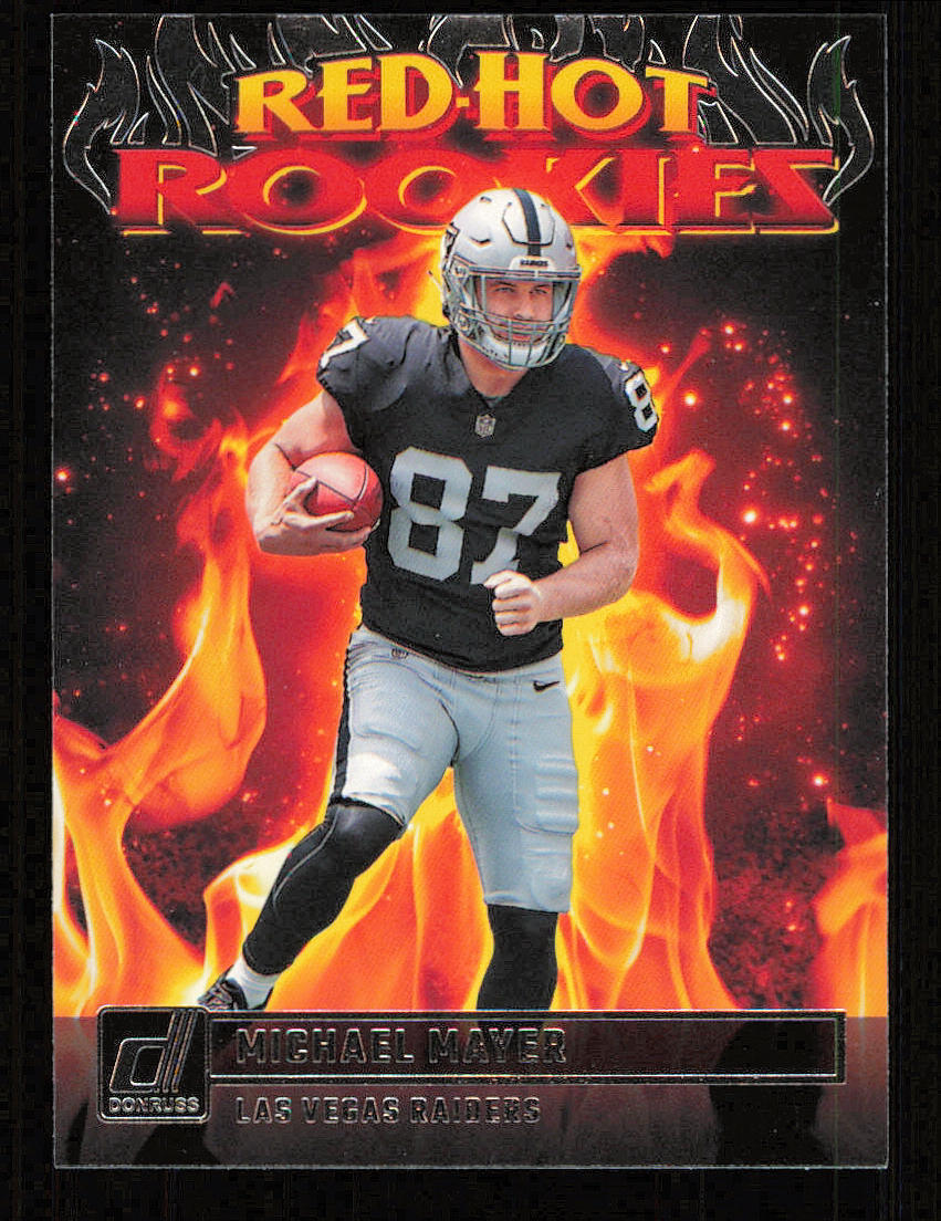 Michael Mayer 2023 Donruss Red Hot Rookies RC Insert #RHR-7 Raiders