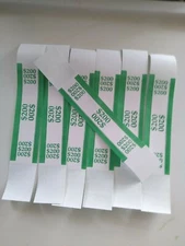 100 GREEN - $200 SELF-SEALING CURRENCY STRAPS/BANDS