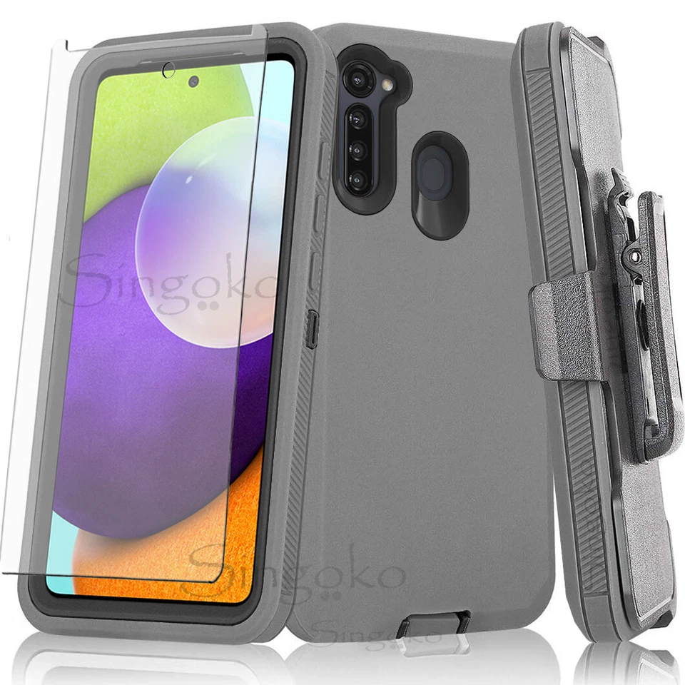 RUGGED SHOCKPROOF Phone ARMOR Case Cover Clip Holster Stand + SCREEN PROTECTOR - Image 4 of 4