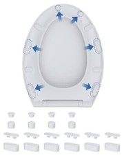 10 pieces Toilet Seat Bumpers for Bidet, Strong Adhesive Toilet Seat Bumpers ...