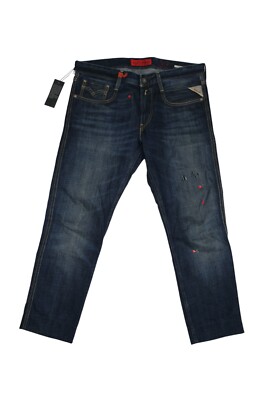 Replay Herren Jeans Anbass - M914 - Blue - Top Denim Hose - W33 L32 / L30