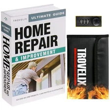 HOME REPAIR Book Safe Combination Lock Hidden Storage 9.5 x 6.2 x 2.2 Inch