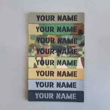 1 x Laser Cut Custom Army Name Tape, Military Badge, Name Patch Police 12x2.5cm