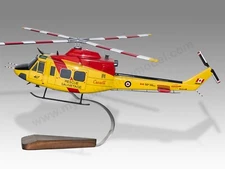 Bell 412 UH-1 Griffon Rescue Sauvetage Canada Wood Helicopter Model Large 1/32