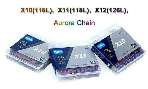KMC 10/11/12 Speed X10 X11 X12 Aurora Bicycle MTB Road Bike Chain For Shimano - Picture 10 of 13