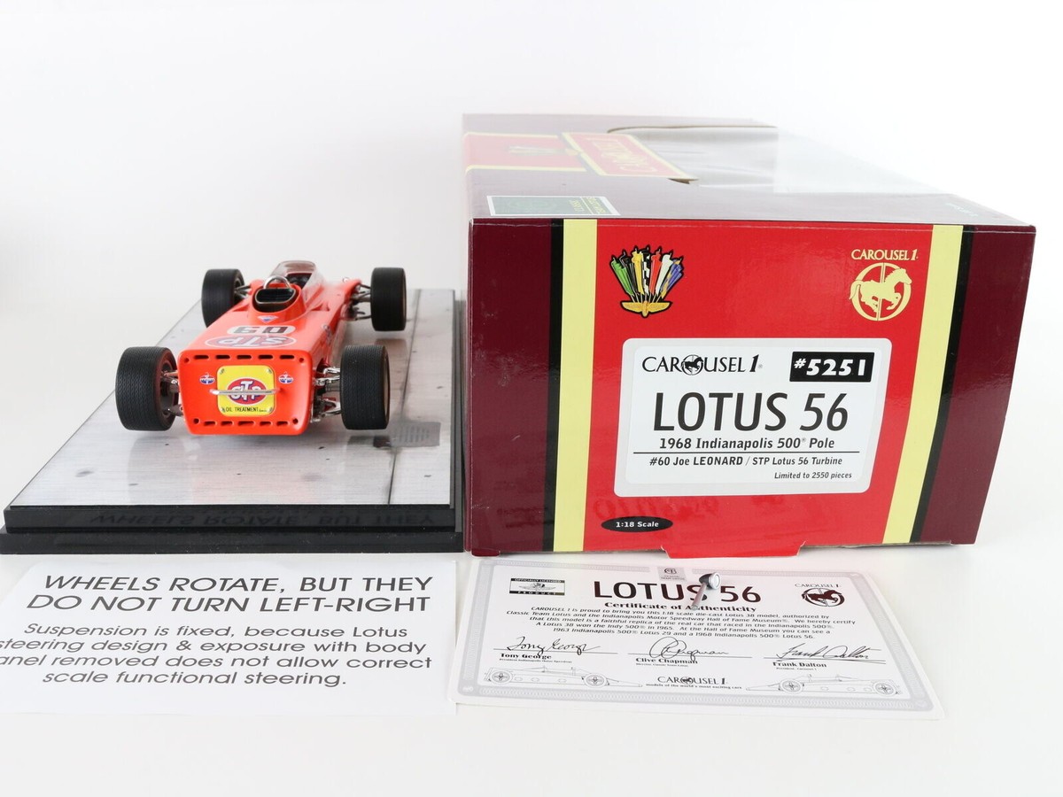 ミニカー CAROUSEL 1 1/18 LOTUS 56 1968 INDY 500 CAROUSEL 1 1/18 LOTUS 56 1968 INDY 500