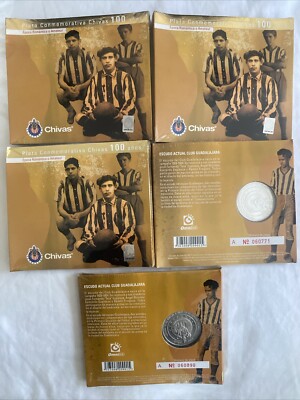 silver coin anniversary chivas 100 years sellada con numero de serie y 999