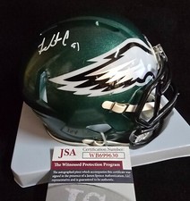 PHILADELPHIA EAGLES FLETCHER COX AUTOGRAPHED SIGNED SPEED MINI HELMET JSA COA