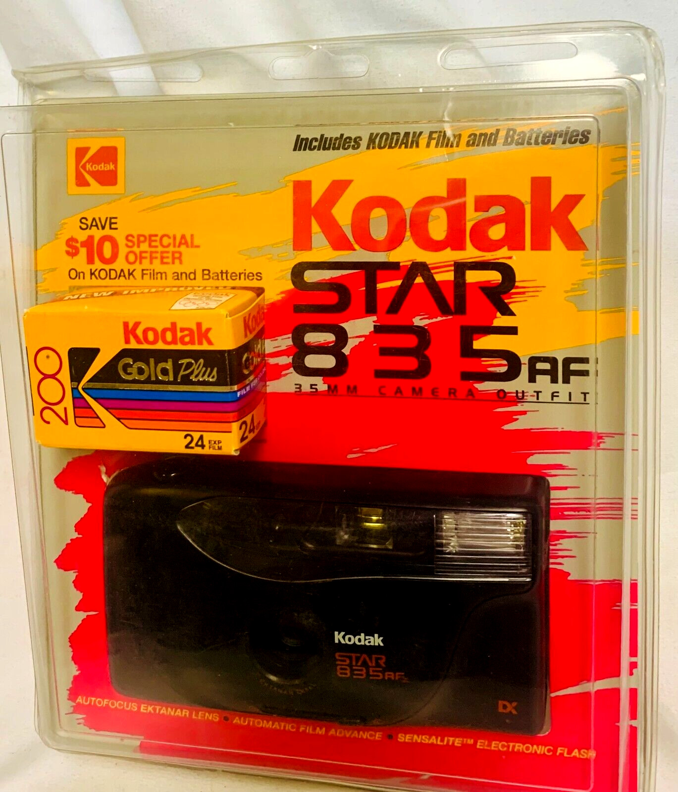 KODAK STAR 835 35MM Camera Outfit- New- Comes w One Exp Roll Kodak Gold 200 Film
