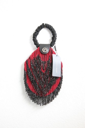 Francesco Biasia Sequin Handbag Red and Black NWT RARE - Picture 3 of 6