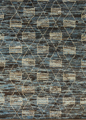 Unique Luxury Hand-Knotted Moroccan Rug Centerpiece 5x7 ft