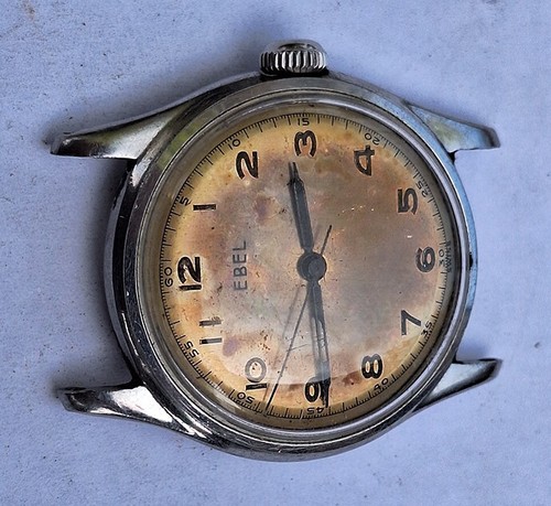EBEL Cal. 102 um 1940 - rare vintage SWISS MADE Herren Armbanduhr WW2 era - Bild 3 von 16