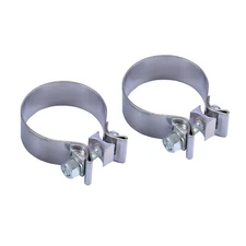 2PCS 2.75" 2-3/4" Narrow Band Exhaust Muffler Lap Joint Clamps Stainless Steel