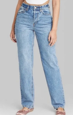 NEW Wild Fable Women's High Rise Straight Medium Wash Jeans Size 17