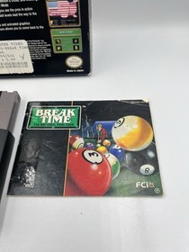 Break Time: The National Pool Tour (Nintendo, 1993) NES CIB COMPLETE